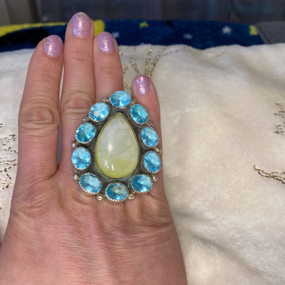 M&S ring fluorite - Picture 2 of 2
